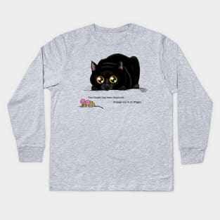 Kitty Butt-wiggle Kids Long Sleeve T-Shirt